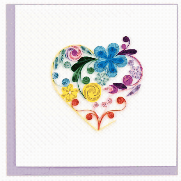 Heart Quilling Cards in 3 Designs