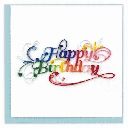 Happy Birthday Quilling Card in Multiple Designs