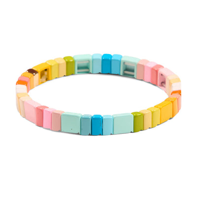 Small Pastel Colored Tile Bracelet