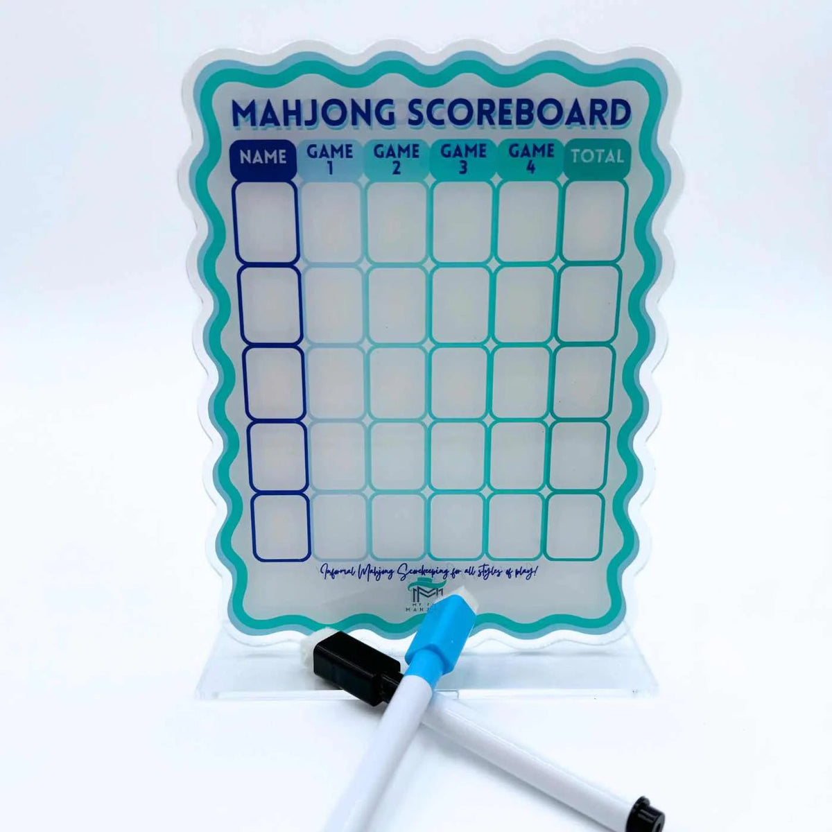Dry Erase Mahjong Scoreboard w/Markers - The Weitzman Museum Store - SCB_001_BLU
