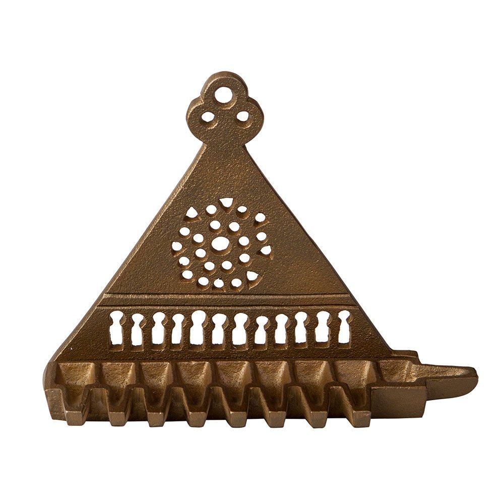 East - and - West Hanukkah Lamp (cast brass) - The Weitzman Museum Store - 481003