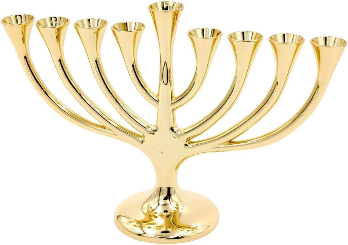 Gold Toned Tree Menorah - The Weitzman Museum Store - MCH95