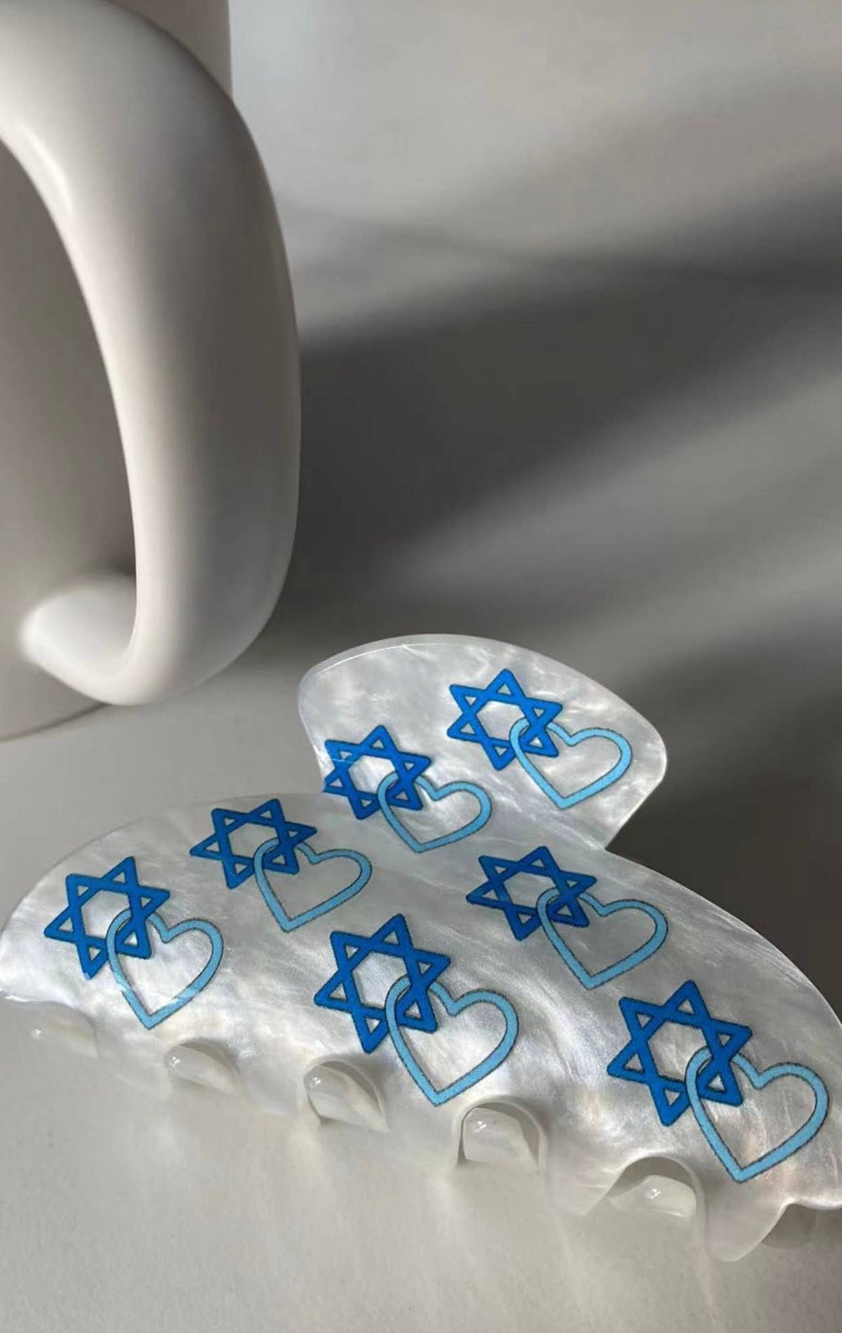 Jewish Star Heart Hair Clips - The Weitzman Museum Store - LD SOD HC