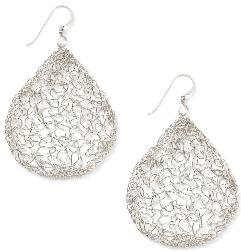 Large Silver Teardrop Earrings - The Weitzman Museum Store - 7 - 847384017800