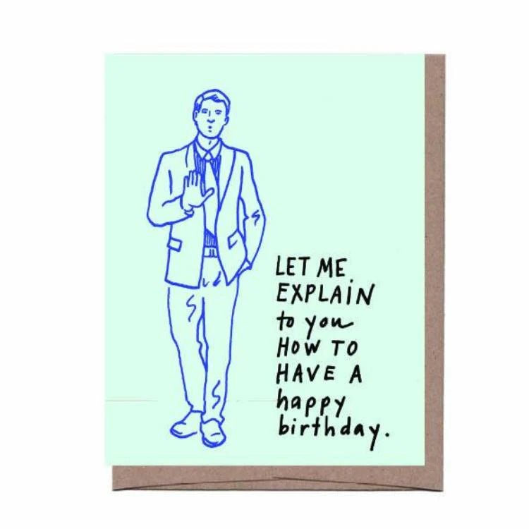 Mansplaining Birthday Card - The Weitzman Museum Store - bd94