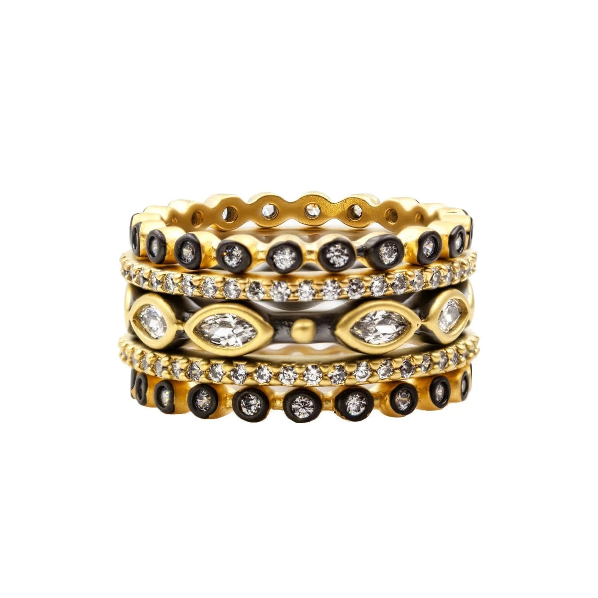 Mixed Marquise 5 Stack Ring - The Weitzman Museum Store - YRZR090071B - 6