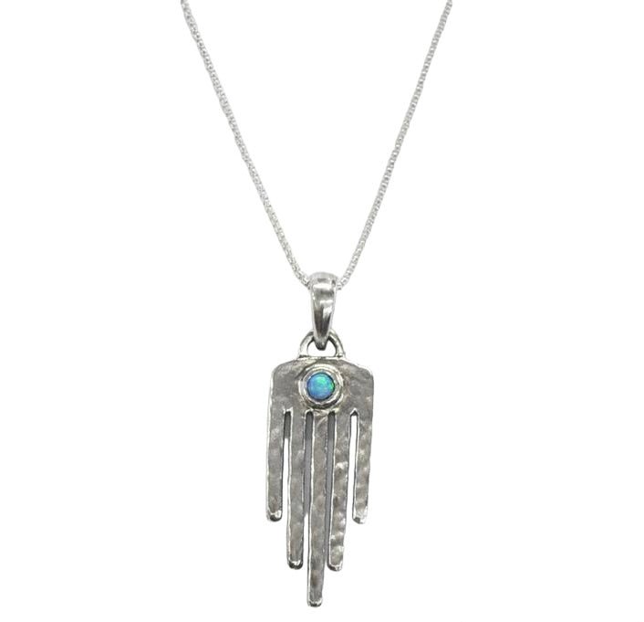 Modern Hamsa w/Turquoise Necklace - The Weitzman Museum Store - 529735
