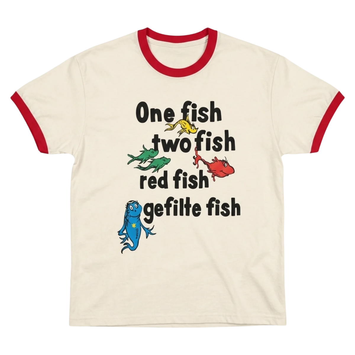 One Fish, Two Fish, Red Fish, Gefilte Fish T-Shirt *Youth & Adult Sizes - The Weitzman Museum Store -