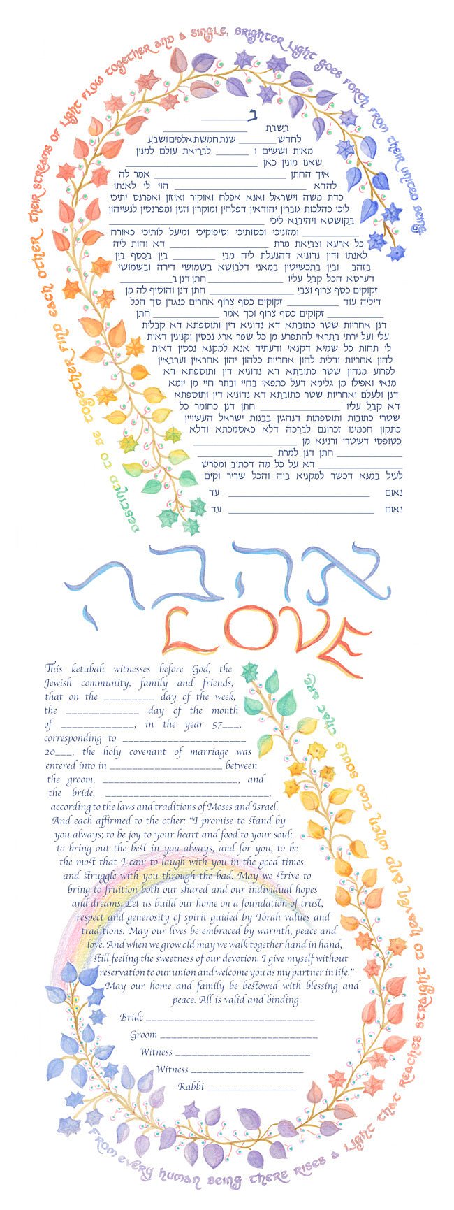 Over the Rainbow Ketubah by Cindy Michael - The Weitzman Museum Store - 9 - 01