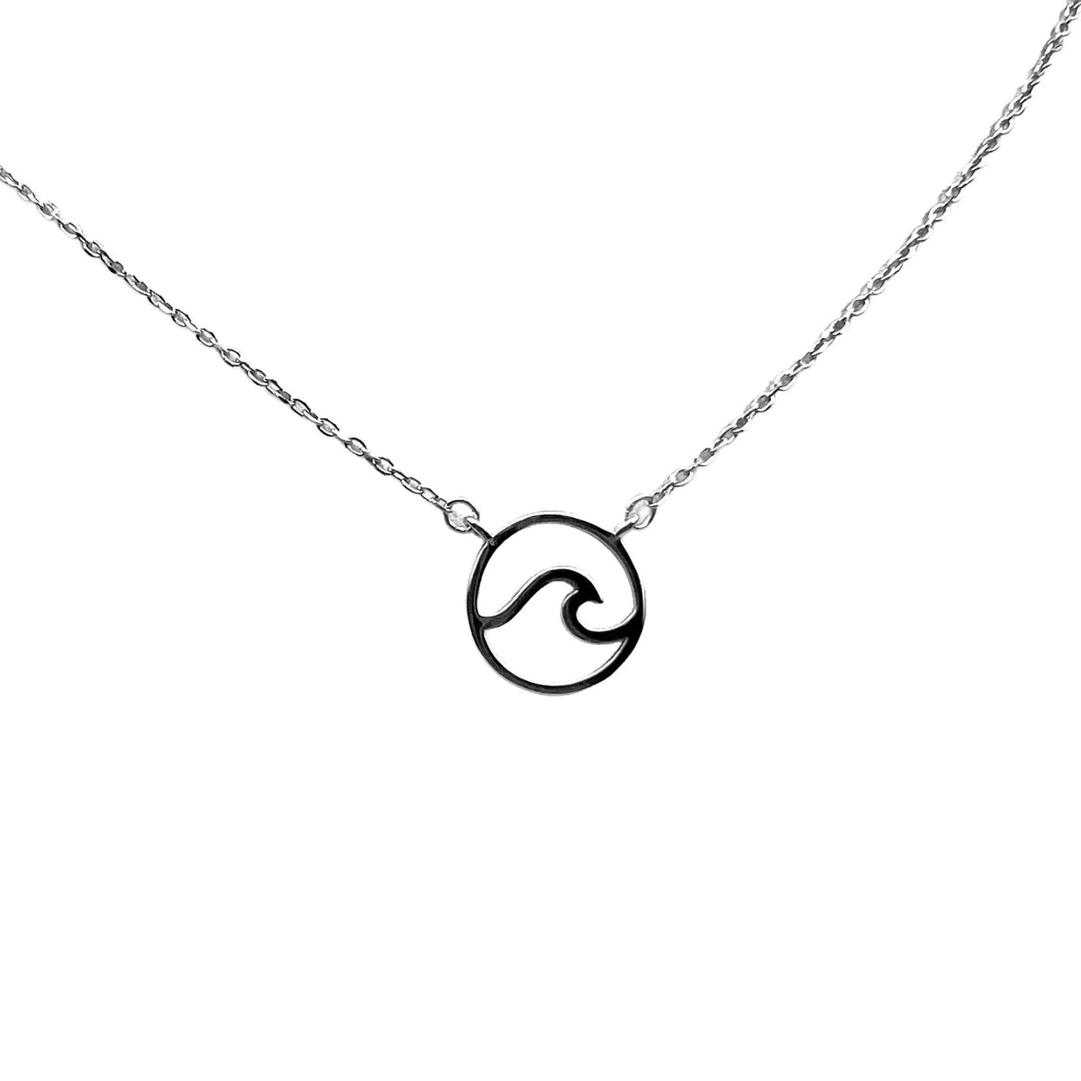Petite Round Wave Sterling Silver Necklace - The Weitzman Museum Store - N269N