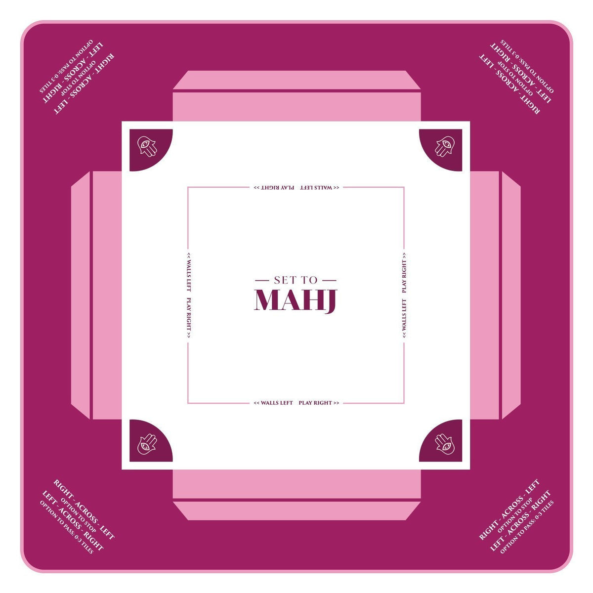 Pink Hamsa Mahjong Mat - The Weitzman Museum Store -