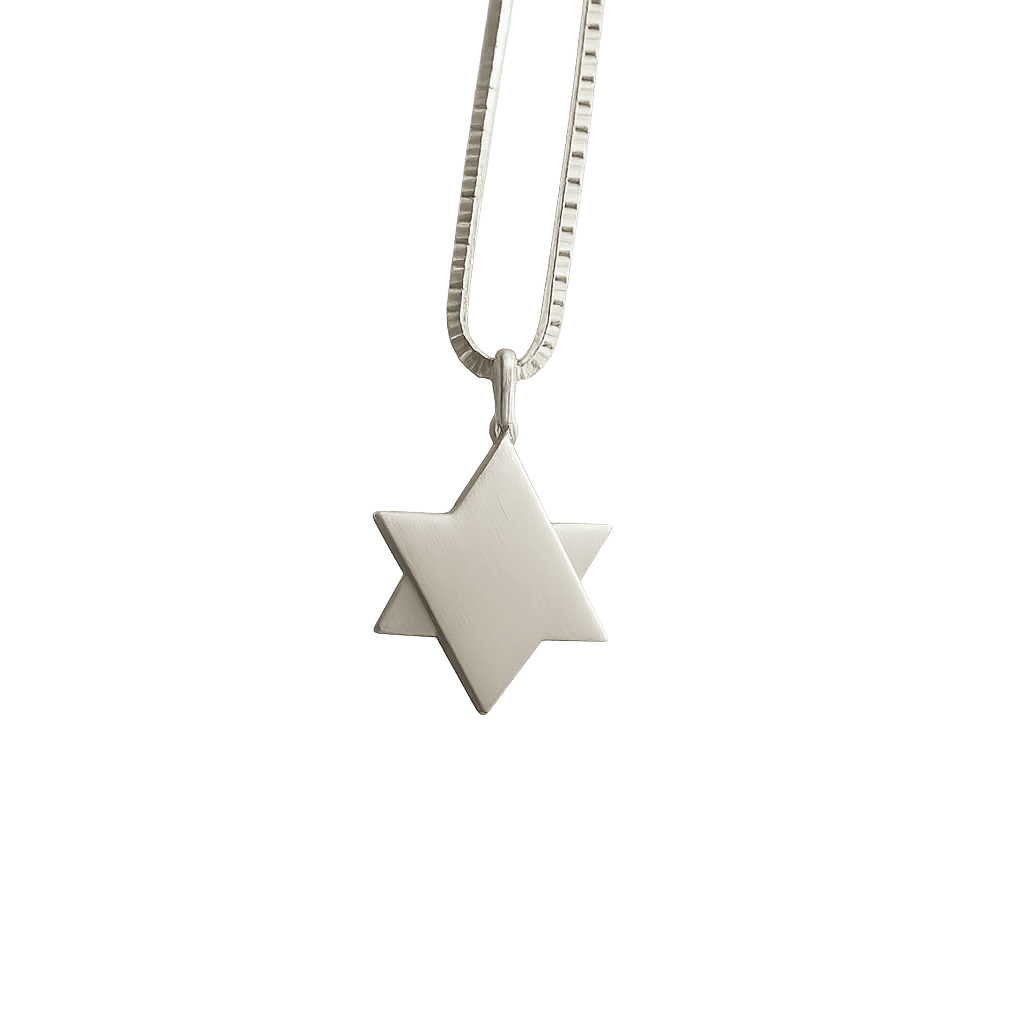 Sterling Minimalist Layered Star of David Necklace - The Weitzman Museum Store - 25