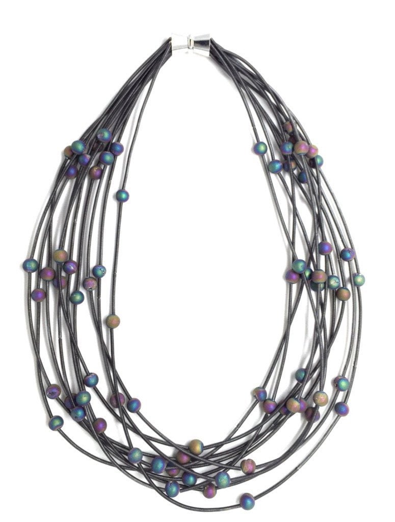 Layered Iridescent Necklace - The Weitzman Museum Store - 7-847384011261