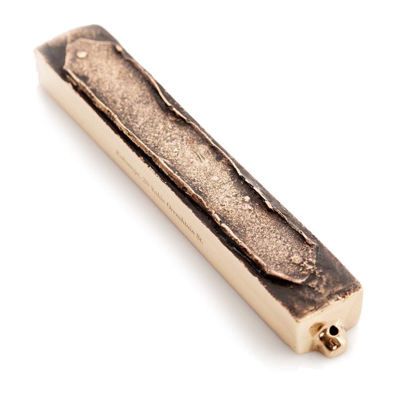 Mi Polin Bronze Mezuzah - KOLOMYJA, UKRAINE UL. 20 YAKIV ORENSHTAIN ST. - The Weitzman Museum Store - e-01
