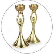 Shabbat Candle Holders and Candles