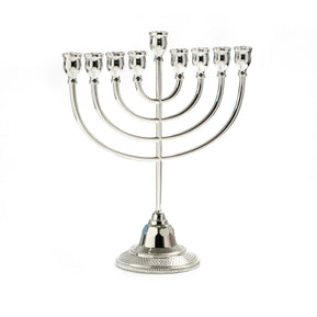 14" Classic Large Menorah - Silver Plated - The Weitzman Museum Store - MCH921