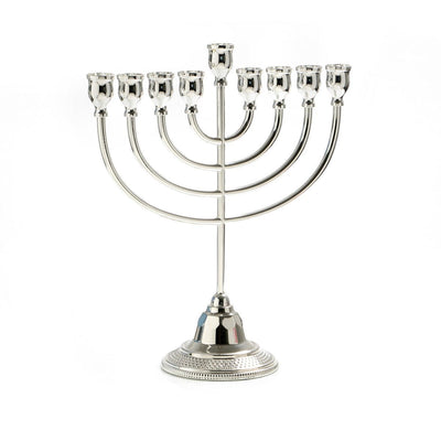 14" Classic Large Menorah - Silver Plated - The Weitzman Museum Store - MCH921