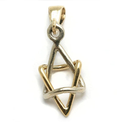14K Dimensional Star of David Pendant on 16" Chain - The Weitzman Museum Store - K514