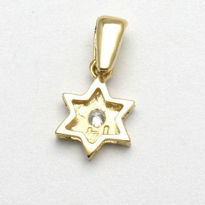 14k Yellow & White Gold Diamond Star of David Starburst - The Weitzman Museum Store - K-380 D + 16" Box 1