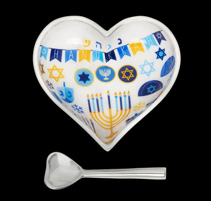 Hanukkah Heart w/Heart Spoon