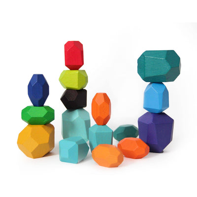 Stacking Blocks | Peacock | Set of 16