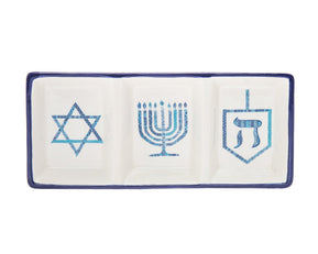 3 Section Tray Chanukah - The Weitzman Museum Store - 12421