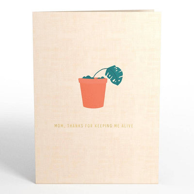 Thanks for Keeping Me Alive, Mom Card with Mini Bouquet