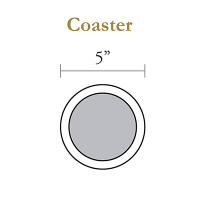 Star Of David Navy Wine Coaster