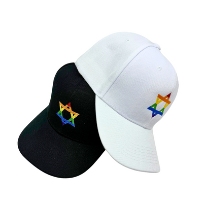 Black Rainbow Star of David Hat