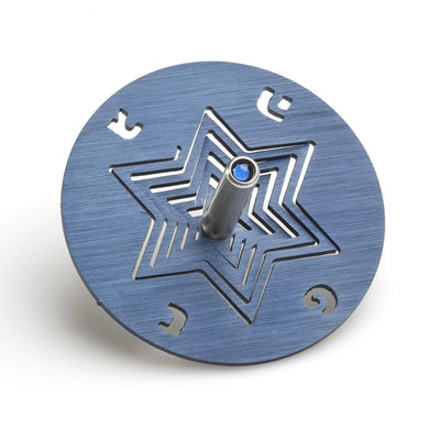 3D Star of David Dreidel in Cobalt or Gold - The Weitzman Museum Store - as0548