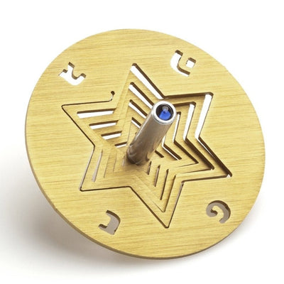 3D Star of David Dreidel in Cobalt or Gold - The Weitzman Museum Store - AS054