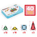 40 pc Nano Magnetic Building Tiles Construction Travel Set - The Weitzman Museum Store - PN01