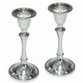 5" Silver Plated Candle Sticks - The Weitzman Museum Store - CS23560b