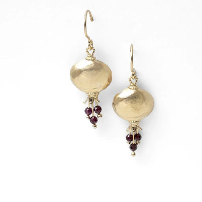 Garnet & Gold Vermeil Pomegrante Earrings