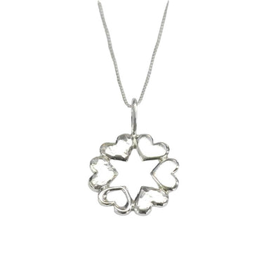 Open Heart Star of David Necklace
