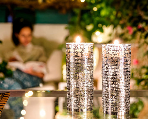 Woman of Valor Candlesticks - in Yellow or White Gold