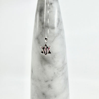 Shin and Star of David Pendant Necklace