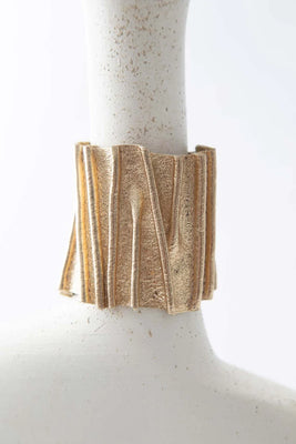 Bauhaus Stitch Cuff Bracelet - Gold