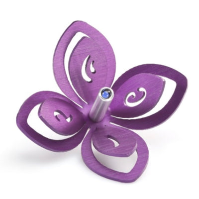 Purple Flower Dreidel