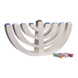 Modern Stainless Steel Menorah