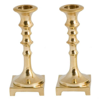 Petite Brass Candlesticks - The Weitzman Museum Store - 7 - 847384018850