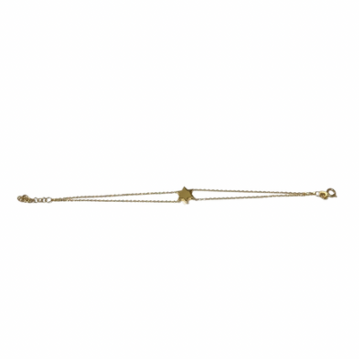 Gold Plated Star Of David Two-Chain Bracelet