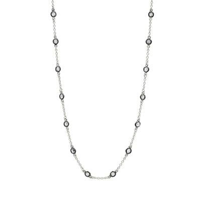 Mini Bezel Silver Necklace