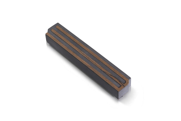 Stripe Black Wood/Cement Mezuz