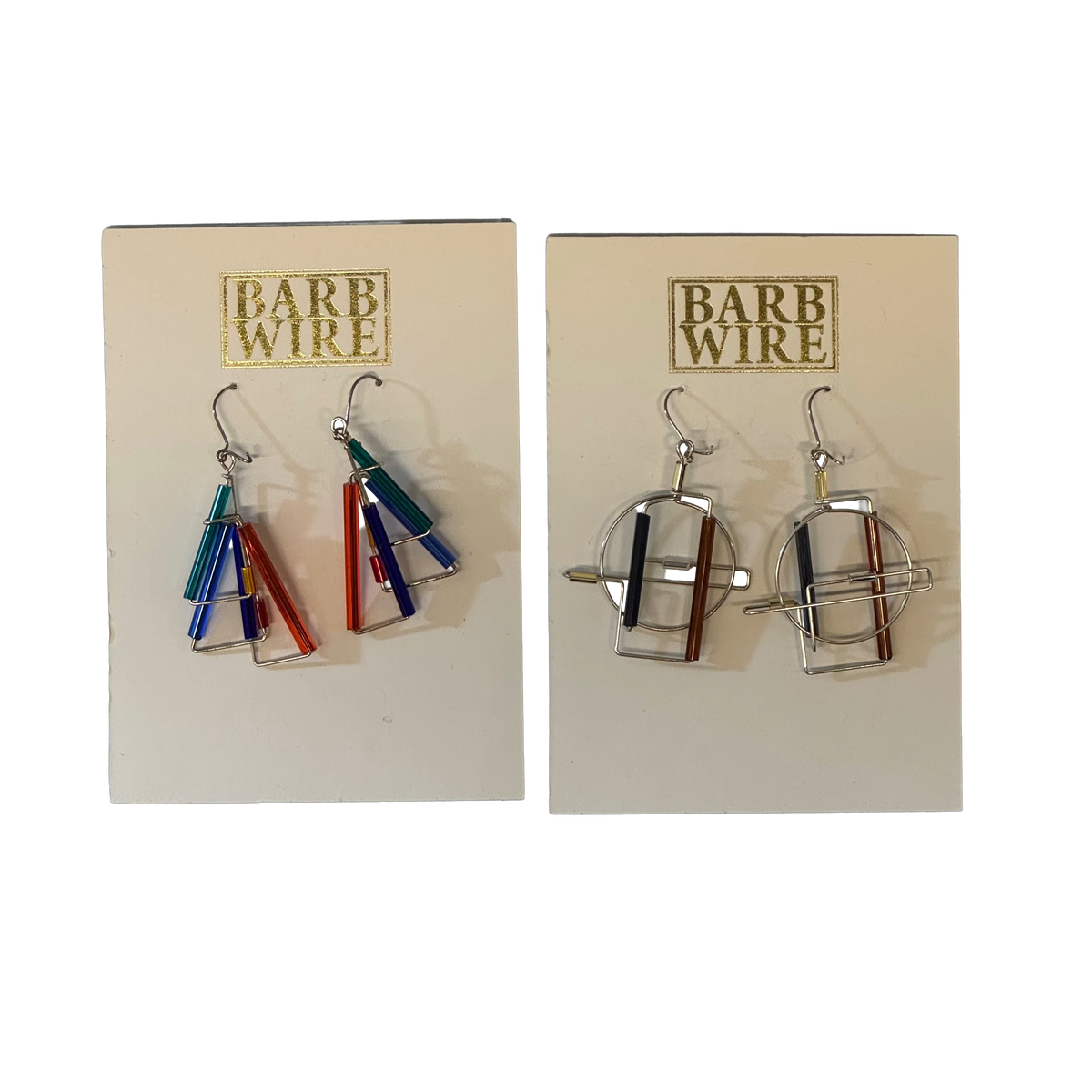 Barb Wire Sterling Silver Multi Earring