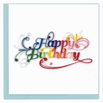 Happy Birthday Quilling Card in Multiple Designs