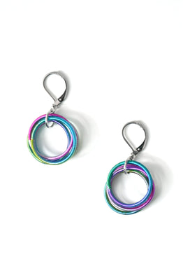 Rainbow Multi Loop Earrings