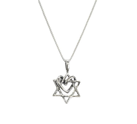 Star Pendant with Wrapped Heart