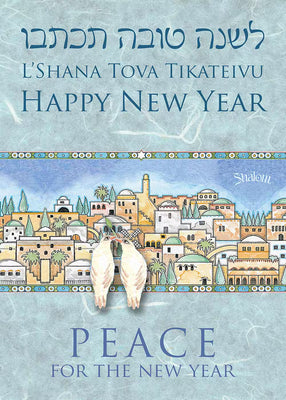New Year Doves Card by Mickie Caspi