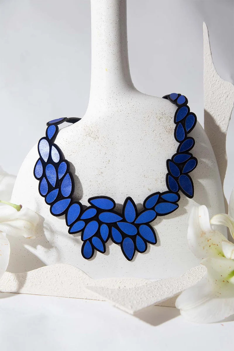 Large Raindrop Necklace - Blue